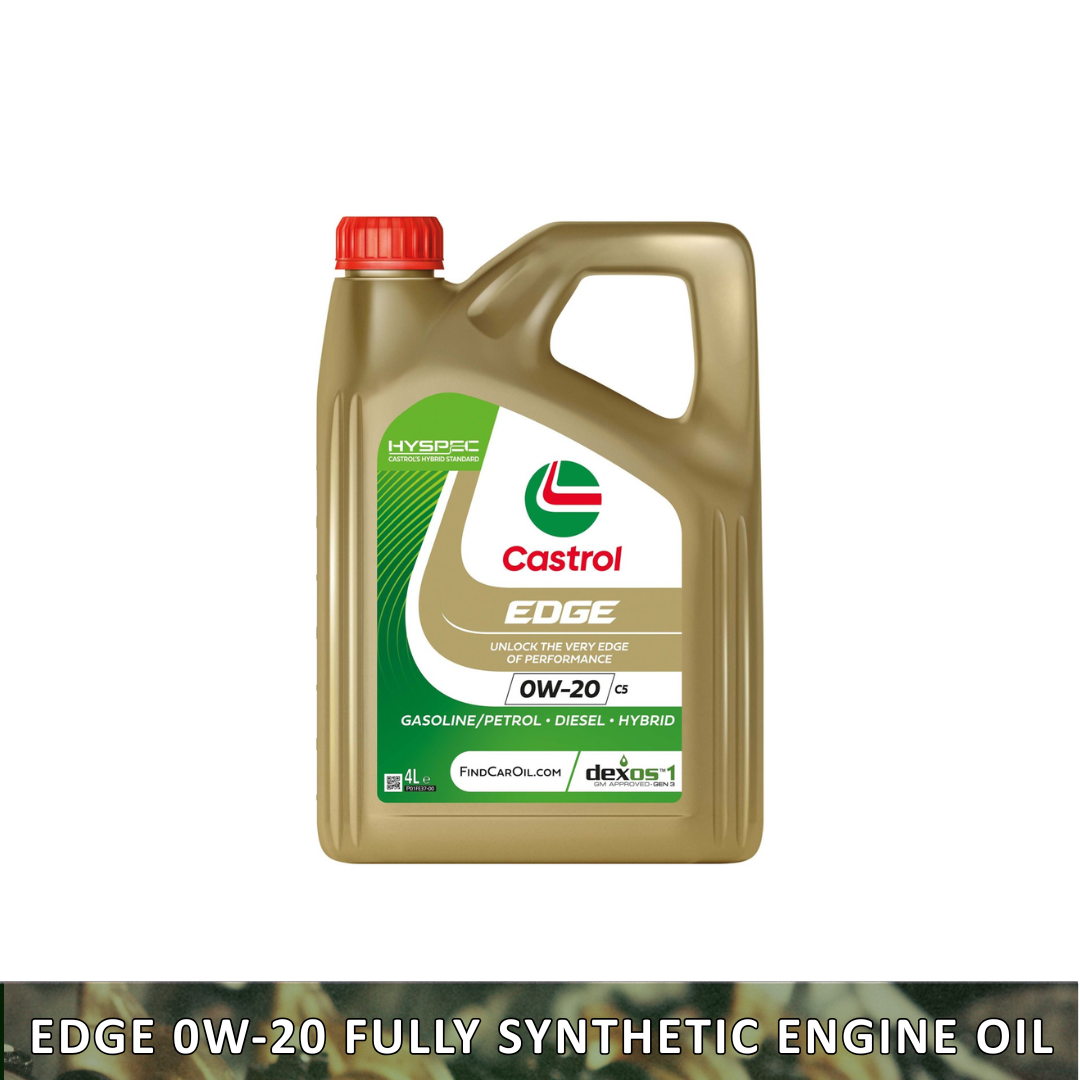 Castrol EDGE 0W-20 C5 Fully Synthetic Engine Oil w/ Hyspec Standard, 1, 4, 5, 8L