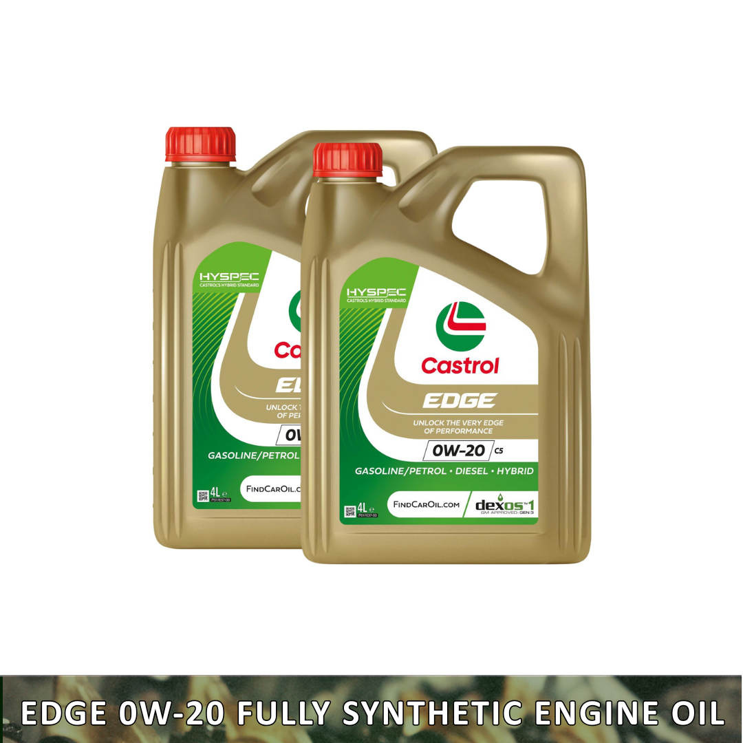 Castrol EDGE 0W-20 C5 Fully Synthetic Engine Oil w/ Hyspec Standard, 1, 4, 5, 8L