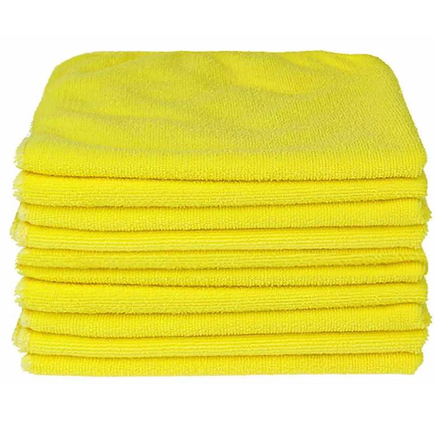 Yellow Microfiber Car Cleaning Cloth โ 30x40cm Polish Towel