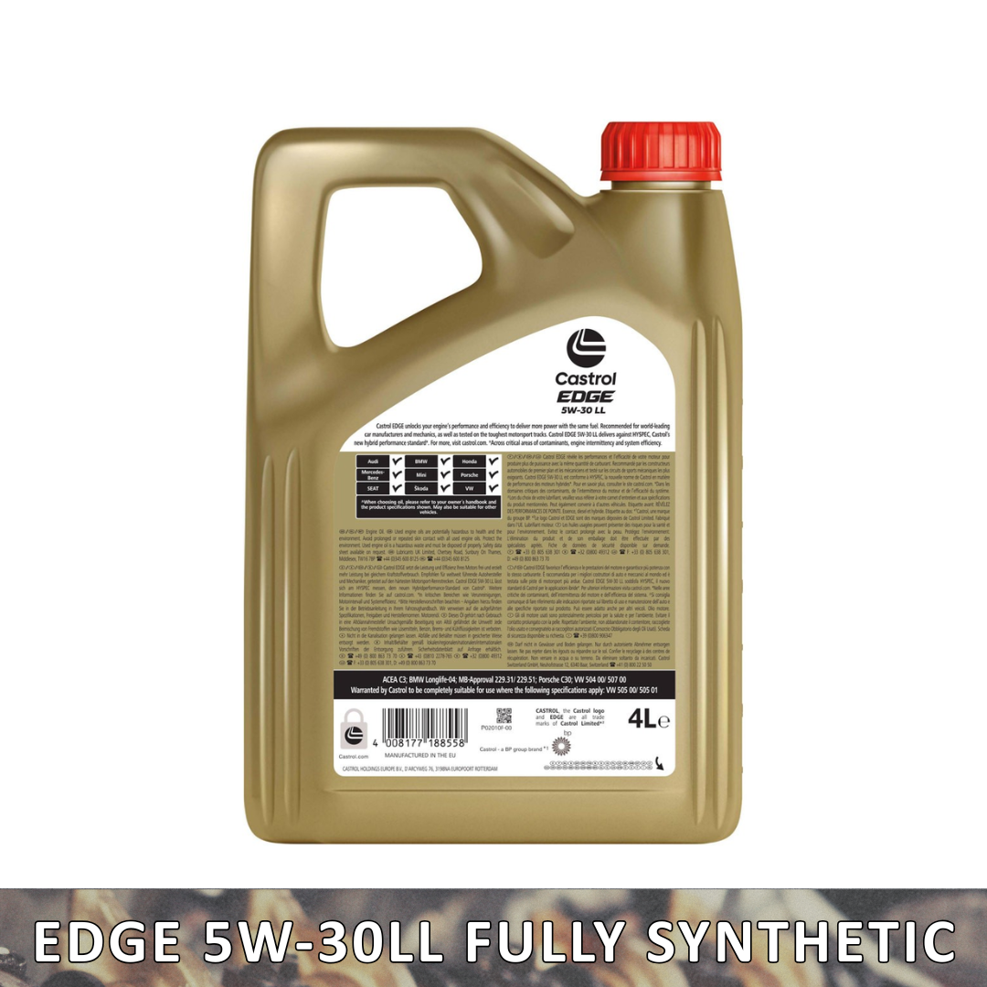Castrol EDGE 5W-30 LL Fully Synthetic Engine Oil – 4L | HYSPEC Standard