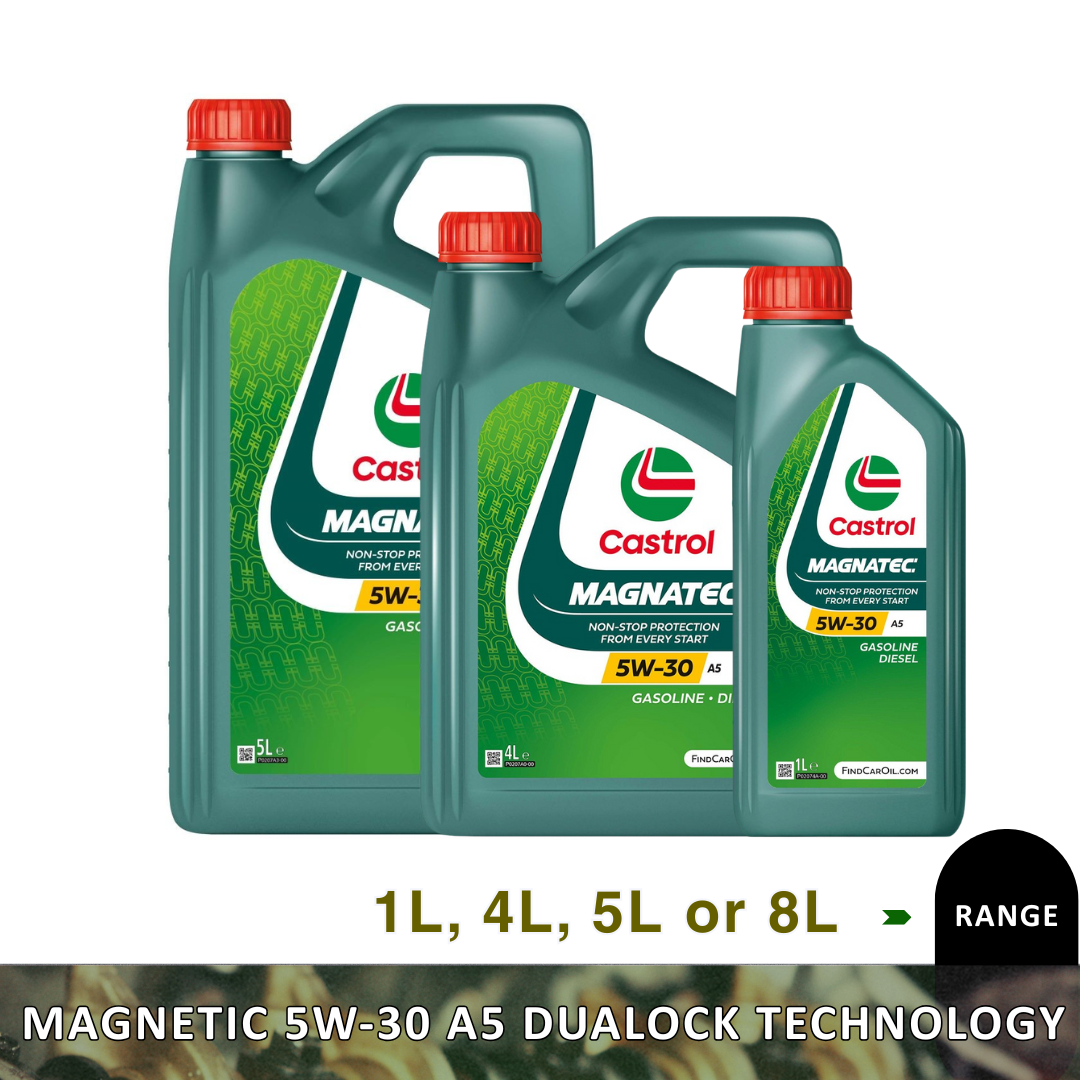 Castrol MAGNATEC 5W-30 A5 Car Engine Oil Dualock Technology, 1 ,4, 5 or 8L