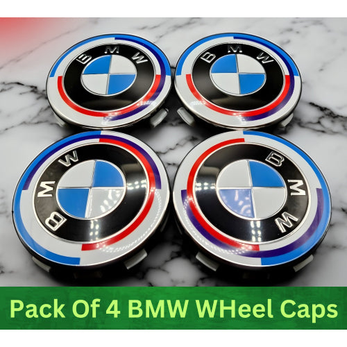 4pcs 68mm BMW Wheel Centre Hub Caps – Fits All Models