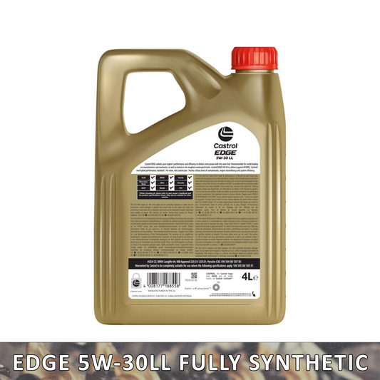 Castrol EDGE 5W-30 LL Fully Synthetic Engine Oil – 4L | HYSPEC Standard