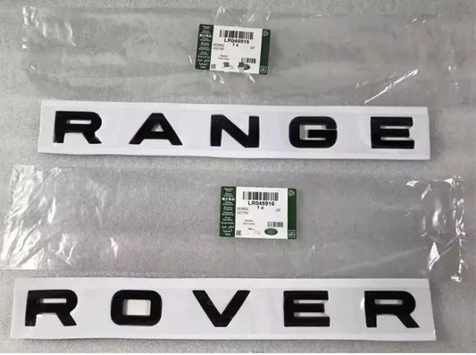 Gloss Black RANGE ROVER Badge Emblem Front/Rear