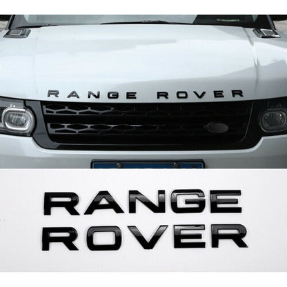 Gloss Black RANGE ROVER Badge Emblem Front/Rear